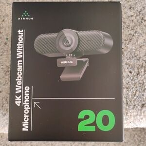 NIB Black 4K Webcam without Microphone